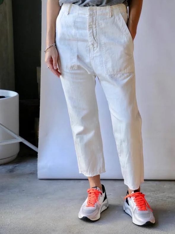 Nili Lotan Luna Pants In Eggshell